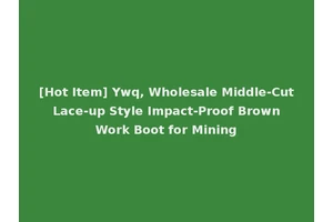 [Hot Item] Ywq, Wholesale Middle-Cut Lace-up Style Impact-Proof Brown Work Boot for Mining