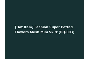 [Hot Item] Fashion Super Potted Flowers Mesh Mini Skirt (PQ-003)