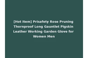 [Hot Item] Prisafety Rose Pruning Thornproof Long Gauntlet Pigskin Leather Working Garden Glove for Women Men
