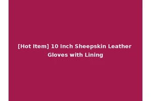 [Hot Item] 10 Inch Sheepskin Leather Gloves with Lining