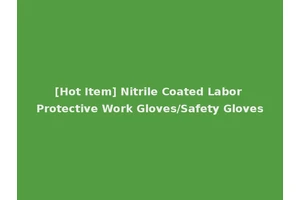[Hot Item] Nitrile Coated Labor Protective Work Gloves/Safety Gloves