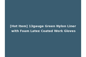[Hot Item] 13gauge Green Nylon Liner with Foam Latex Coated Work Gloves
