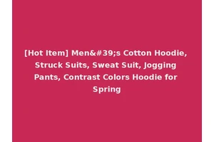 [Hot Item] Men's Cotton Hoodie, Struck Suits, Sweat Suit, Jogging Pants, Contrast Colors Hoodie for Spring