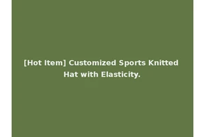 [Hot Item] Customized Sports Knitted Hat with Elasticity.