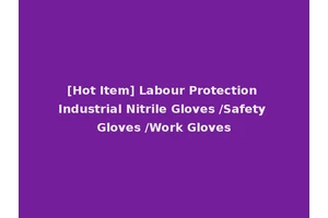 [Hot Item] Labour Protection Industrial Nitrile Gloves /Safety Gloves /Work Gloves