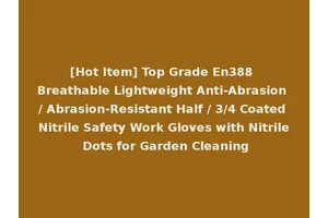 [Hot Item] Top Grade En388 Breathable Lightweight Anti-Abrasion / Abrasion-Resistant Half / 3/4 Coated Nitrile Safety Work Gloves with Nitrile Dots for Garden Cleaning