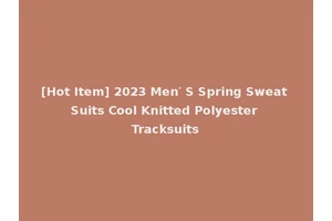 [Hot Item] 2023 Men′ S Spring Sweat Suits Cool Knitted Polyester Tracksuits