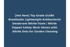 [Hot Item] Top Grade En388 Breathable Lightweight Antibacterial Deodorant Nitrile Foam / Nitrile Dipped Safety Work Gloves with Nitrile Dots for Garden Cleaning