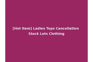 [Hot Item] Ladies Tops Cancellation Stock Lots Clothing