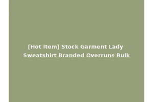 [Hot Item] Stock Garment Lady Sweatshirt Branded Overruns Bulk