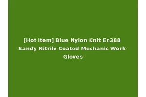 [Hot Item] Blue Nylon Knit En388 Sandy Nitrile Coated Mechanic Work Gloves