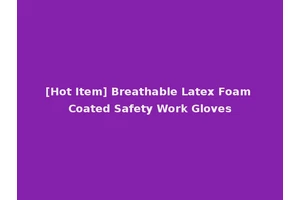 [Hot Item] Breathable Latex Foam Coated Safety Work Gloves