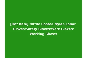 [Hot Item] Nitrile Coated Nylon Labor Gloves/Safety Gloves/Work Gloves/Working Gloves