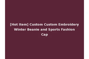 [Hot Item] Custom Custom Embroidery Winter Beanie and Sports Fashion Cap
