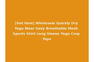 [Hot Item] Wholesale Quickly Dry Yoga Wear Sexy Breathable Mesh Sports Shirt Long Sleeve Yoga Crop Tops