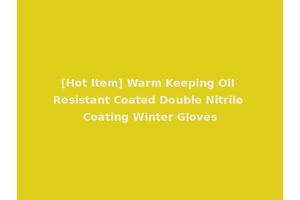 [Hot Item] Warm Keeping Oil Resistant Coated Double Nitrile Coating Winter Gloves