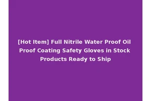 [Hot Item] Full Nitrile Water Proof Oil Proof Coating Safety Gloves in Stock Products Ready to Ship