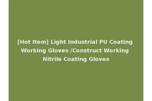 [Hot Item] Light Industrial PU Coating Working Gloves /Construct Working Nitrile Coating Gloves