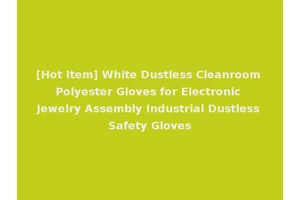 [Hot Item] White Dustless Cleanroom Polyester Gloves for Electronic Jewelry Assembly Industrial Dustless Safety Gloves