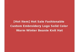 [Hot Item] Hot Sale Fashionable Custom Embroidery Logo Solid Color Warm Winter Beanie Knit Hat