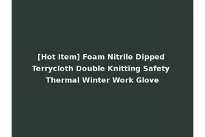 [Hot Item] Foam Nitrile Dipped Terrycloth Double Knitting Safety Thermal Winter Work Glove