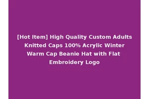 [Hot Item] High Quality Custom Adults Knitted Caps 100% Acrylic Winter Warm Cap Beanie Hat with Flat Embroidery Logo