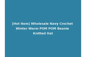 [Hot Item] Wholesale Navy Crochet Winter Warm POM POM Beanie Knitted Hat