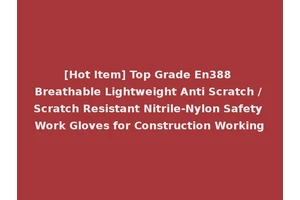 [Hot Item] Top Grade En388 Breathable Lightweight Anti Scratch / Scratch Resistant Nitrile-Nylon Safety Work Gloves for Construction Working