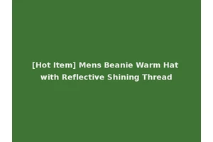 [Hot Item] Mens Beanie Warm Hat with Reflective Shining Thread
