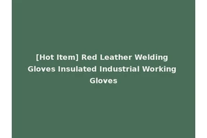 [Hot Item] Red Leather Welding Gloves Insulated Industrial Working Gloves