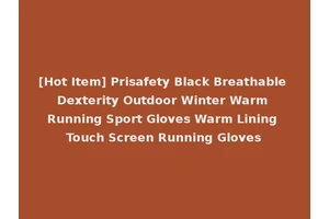 [Hot Item] Prisafety Black Breathable Dexterity Outdoor Winter Warm Running Sport Gloves Warm Lining Touch Screen Running Gloves