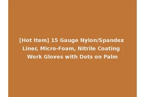 [Hot Item] 15 Gauge Nylon/Spandex Liner, Micro-Foam, Nitrile Coating Work Gloves with Dots on Palm