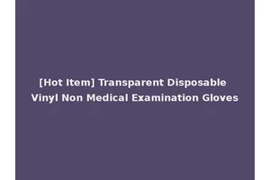 [Hot Item] Transparent Disposable Vinyl Non Medical Examination Gloves