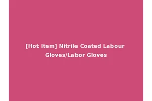 [Hot Item] Nitrile Coated Labour Gloves/Labor Gloves