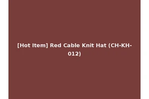 [Hot Item] Red Cable Knit Hat (CH-KH-012)