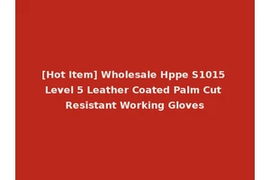 [Hot Item] Wholesale Hppe S1015 Level 5 Leather Coated Palm Cut Resistant Working Gloves