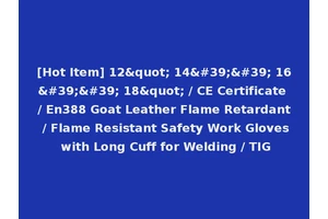 [Hot Item] 12" 14'' 16'' 18" / CE Certificate / En388 Goat Leather Flame Retardant / Flame Resistant Safety Work Gloves with Long Cuff for Welding / TIG