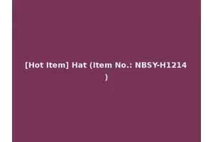[Hot Item] Hat (Item No.: NBSY-H1214)