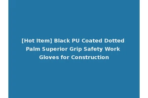 [Hot Item] Black PU Coated Dotted Palm Superior Grip Safety Work Gloves for Construction