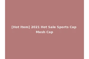 [Hot Item] 2021 Hot Sale Sports Cap Mesh Cap