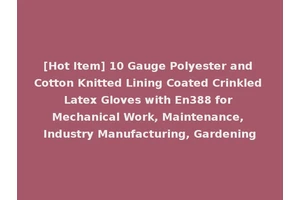 [Hot Item] 10 Gauge Polyester and Cotton Knitted Lining Coated Crinkled Latex Gloves with En388 for Mechanical Work, Maintenance, Industry Manufacturing, Gardening