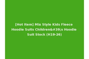 [Hot Item] Mix Style Kids Fleece Hoodie Suits Children's Hoodie Suit Stock (H19-26)
