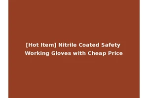 [Hot Item] Nitrile Coated Safety Working Gloves with Cheap Price