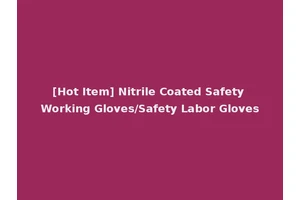 [Hot Item] Nitrile Coated Safety Working Gloves/Safety Labor Gloves