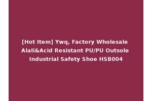 [Hot Item] Ywq, Factory Wholesale Alali&Acid Resistant PU/PU Outsole Industrial Safety Shoe HSB004