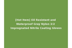 [Hot Item] Oil Resistant and Waterproof Gray Nylon 3/2 Impregnated Nitrile Coating Gloves