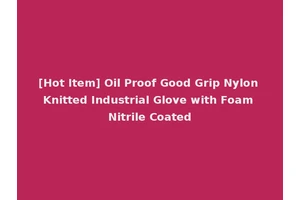 [Hot Item] Oil Proof Good Grip Nylon Knitted Industrial Glove with Foam Nitrile Coated