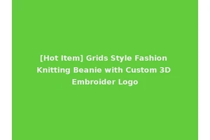 [Hot Item] Grids Style Fashion Knitting Beanie with Custom 3D Embroider Logo