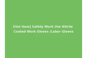 [Hot Item] Safety Work Use Nitrile Coated Work Gloves /Labor Gloves