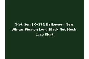 [Hot Item] Q-272 Halloween New Winter Women Long Black Net Mesh Lace Skirt